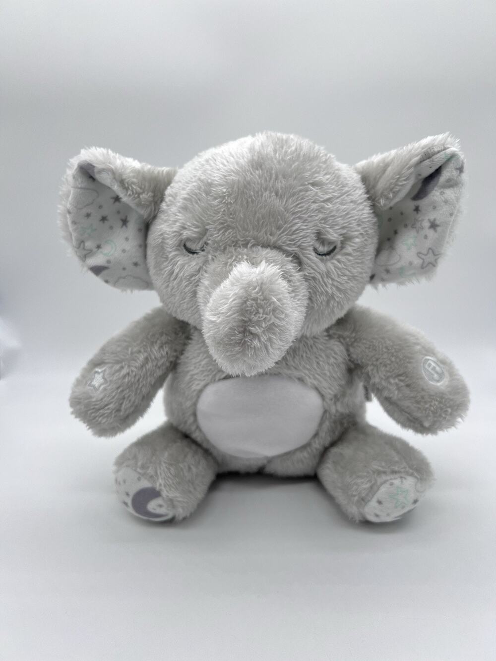 Dreamgro Light & Lullaby Gray Elephant Baby Sleep Soother Musical Plush Toy